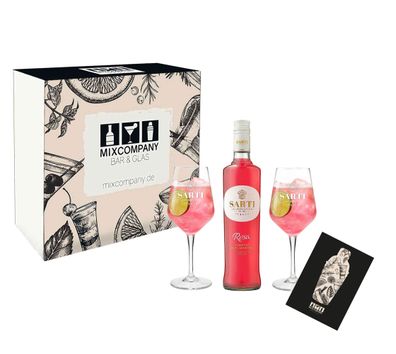 Sarti Rosa Geschenkset 1x Sarti Rosa Aperitif Italia 0,7L (14% Vol) + 2x Sarti
