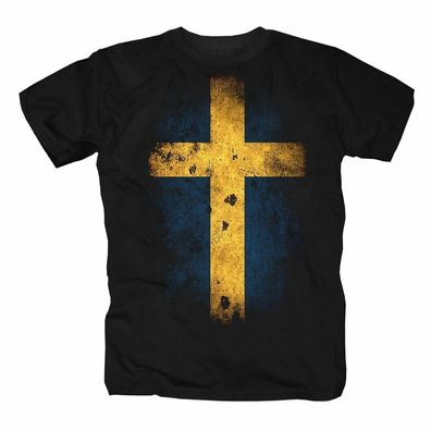 Schweden Retro Flag Skandinavien Wikinger Nordmänner Stockholm SWE T-Shirt S-5XL