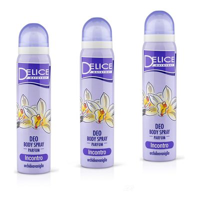 DELICE Deo Bodyspray Incontro Orchidee & Vanille 3x 100 ml