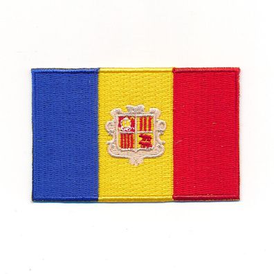 80 x 50 mm Andorra Andorra la Vella Flagge Patch Aufnäher Aufbügler 1240 X
