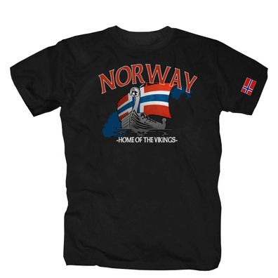 Norway Norwegen Nordmann Wikinger Retro Flag T-Shirt S-5XL