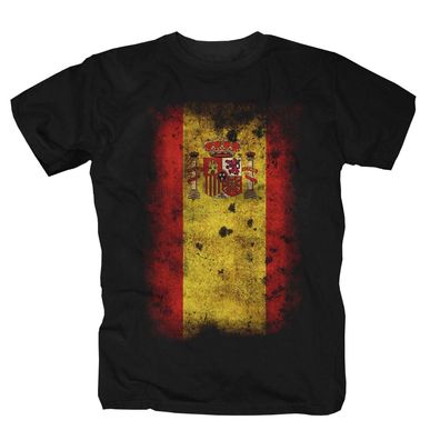 Spanien Retro Spain España Madrid ESP Fahne Flag T-Shirt S-5XL