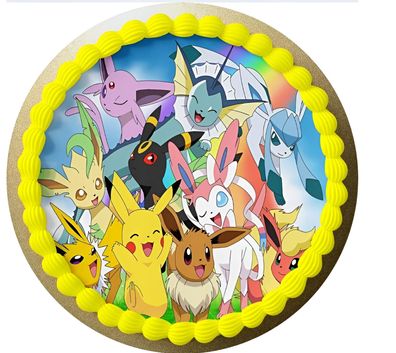Essbar Pokemon Kuchen Party Tortenaufleger Torte Geburstag Zuckerbild 10
