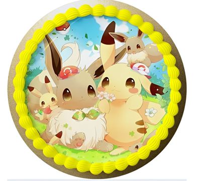 Essbar Pokemon Kuchen Party Tortenaufleger Torte Geburstag Zuckerbild 12