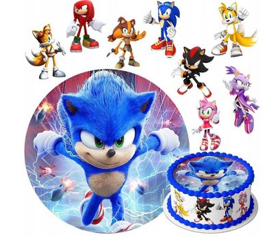 Essbar Sonic the Hedgehog Torte Tortenbild Fototorte Zuckerbild Geburstag 1