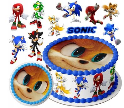 Essbar Sonic the Hedgehog Torte Tortenbild Fototorte Zuckerbild Geburstag 3