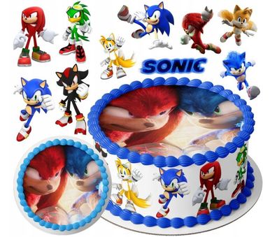 Essbar Sonic the Hedgehog Torte Tortenbild Fototorte Zuckerbild Geburstag 4