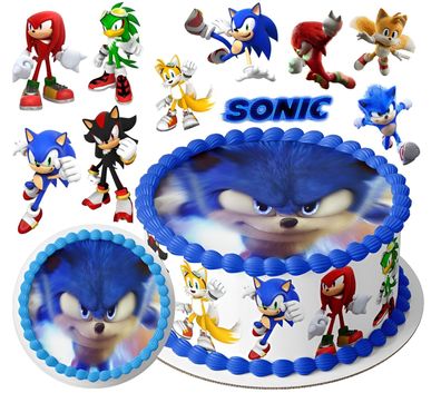 Essbar Sonic the Hedgehog Torte Tortenbild Fototorte Zuckerbild Geburstag 5