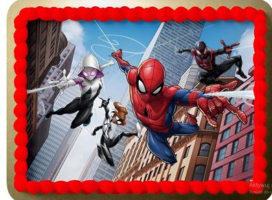 Essbar Spider-Man Tortenaufleger Torte Tortenbild Zuckerbild 2