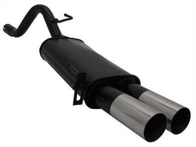 NOVUS Sportauspuff Endschalldämpfer 2x76mm RL passend für Fiat Grande Punto 199