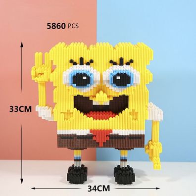 Cute SpongeBob Patrick Star Bausteine Kinder Block Puzzlespiel Stressabbauspielzeug