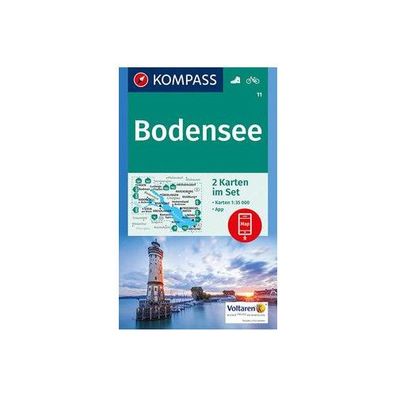 Kompass Wanderkarte 11 Bodensee 2 Wanderkarten 1:35000 im Set inklu