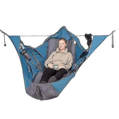 Outdoor camping hammock with mosquito net hanging bed portable high strength swing