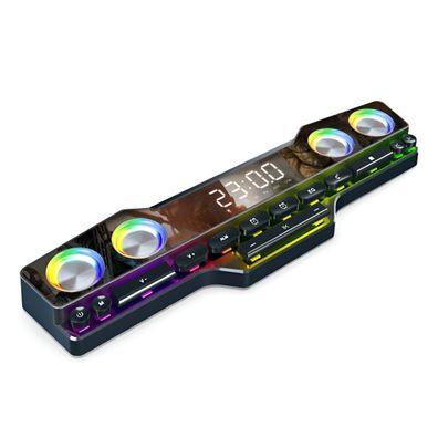 Kabelloser Bluetooth-Gaming-Lautsprecher mit LED-Leuchten. Bluetooth-Lautsprecher