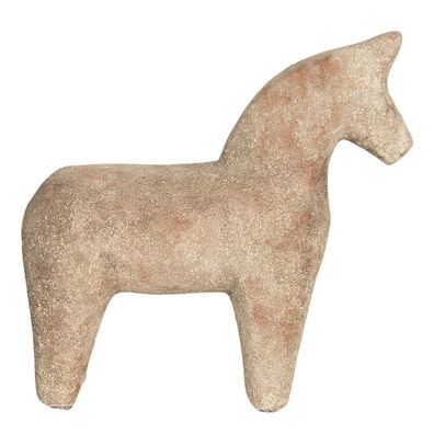 Clayre & Eef Dekoration Pferd 20 cm Braun Keramik (Gr. 21x7x20 cm)