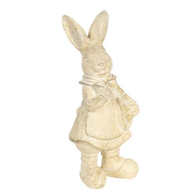 Clayre & Eef Figur Kaninchen 13 cm Beige Polyresin (Gr. 6x6x13 cm)