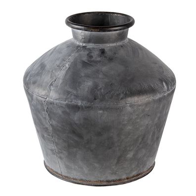 Clayre & Eef Vase Ø 39x38 cm Grau Metall Rund (Gr. Ø 39x38 cm)