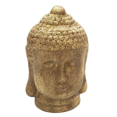 Clayre & Eef Figur Buddha 23 cm Goldfarbig Keramik Rund (Gr. 14x14x23 cm)
