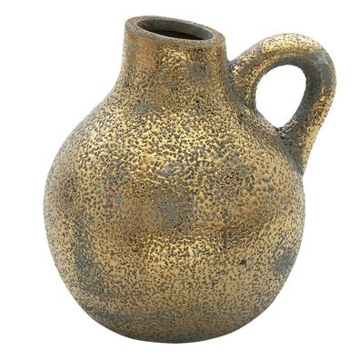 Clayre & Eef Vase 19x17x20 cm Goldfarbig Keramik (Gr. 19x17x20 cm)