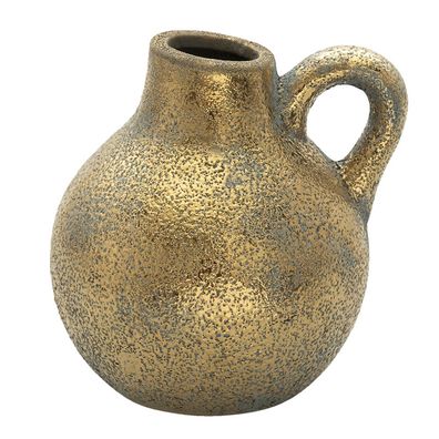 Clayre & Eef Vase 16x14x16 cm Goldfarbig Keramik (Gr. 16x14x16 cm)