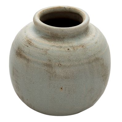 Clayre & Eef Vase 8 cm Beige Keramik Rund (Gr. Ø 8x8 cm)