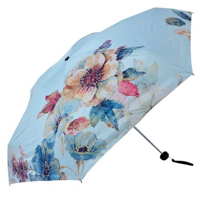 Juleeze Erwachsenen-Regenschirm Ø 92 cm Blau Polyester Blumen