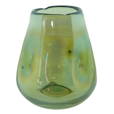 Clayre & Eef Vase Ø 10x12 cm Grün Glas (Gr. Ø 10x12 cm)