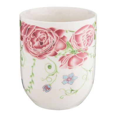 Clayre & Eef Tasse 100 ml Rosa Porzellan Rund Blumen (Gr. Ø 6x8 cm / 100 ml)