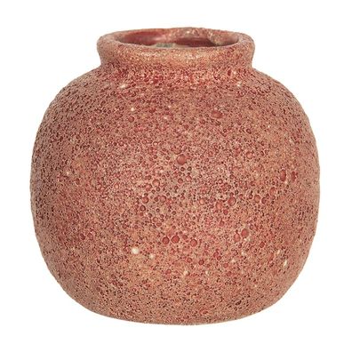 Clayre & Eef Vase 8 cm Rot Keramik Rund (Gr. Ø 8x8 cm)