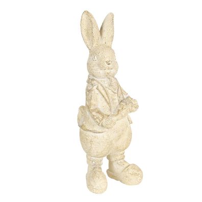 Clayre & Eef Figur Kaninchen 13 cm Weiß Polyresin (Gr. 6x6x13 cm)