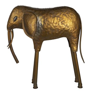 Clayre & Eef Figur Elefant 50x16x50 cm Kupferfarbig Metall (Gr. 50x16x50 cm)