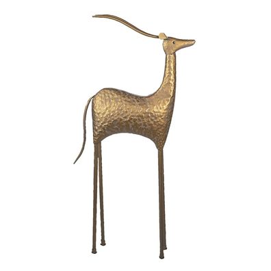 Clayre & Eef Figur Antilope 130 cm Kupferfarbig Metall (Gr. 50x21x130 cm)