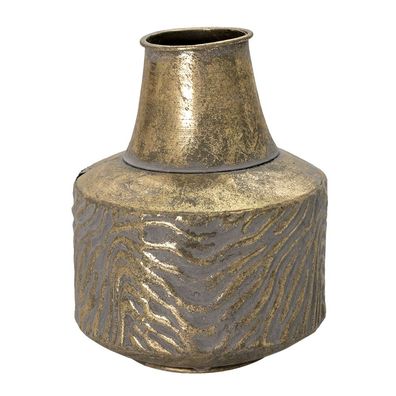 Clayre & Eef Vase Ø 15x21 cm Kupferfarbig Metall Rund (Gr. Ø 15x21 cm)
