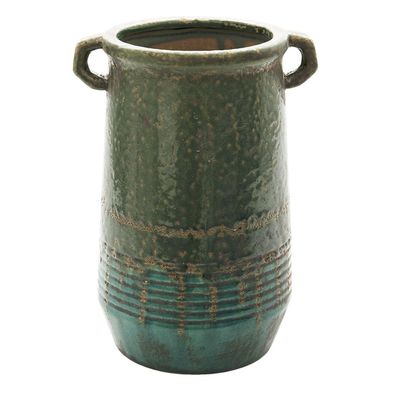Clayre & Eef Vase Ø 16x26 cm Grün Keramik (Gr. Ø 16x26 cm)