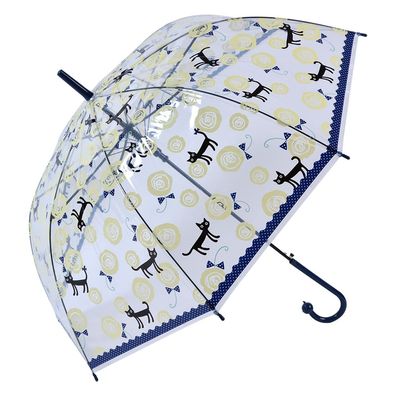 Juleeze Erwachsenen-Regenschirm Ø 60 cm Blau Kunststoff Katzen