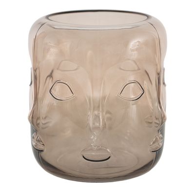 Clayre & Eef Vase Ø 18x21 cm Braun Glas (Gr. Ø 18x21 cm)