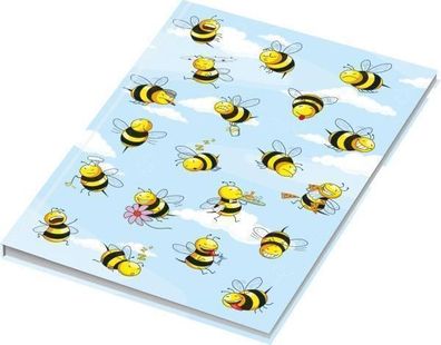 RNK Kladde / Notizbuch "Crazy Bees", blanko, DIN A5, 96 Blatt, 70 g/ m²