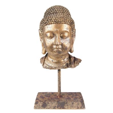 Clayre & Eef Figur Buddha 13x9x25 cm Goldfarbig Polyresin (Gr. 13x9x25 cm)