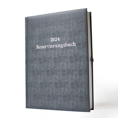 2024 ADINA Dickes Reservierungsbuch A4 anthrazit 1 Tag auf 2 Seiten Balacron Einband