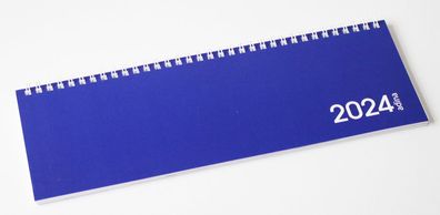 2024 ADINA Tischquerkalender blau 1 Woche auf 2 Seiten Kartondeckel Schreibtischka...