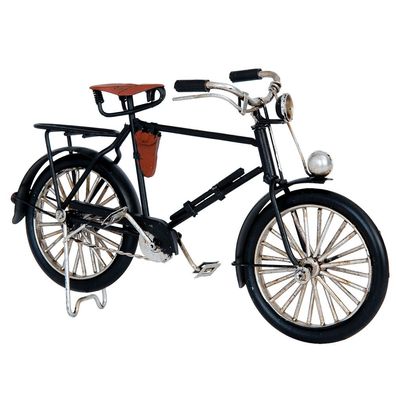 Clayre & Eef Dekorative Miniatur Fahrrad 21x7x13 cm Schwarz Eisen (Gr. 23x7x13 cm)