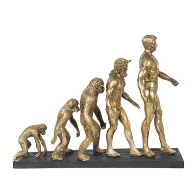 Clayre & Eef Figur Mensch 58x18x42 cm Goldfarbig Polyresin (Gr. 58x18x42 cm)