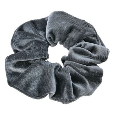 Melady Scrunchie Haargummi Grau Textil Rund (Gr. Ø 10x2 cm)