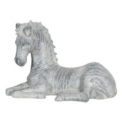 Clayre & Eef Figur Zebra 35x17x24 cm Grau Polyresin (Gr. 35x17x24 cm)
