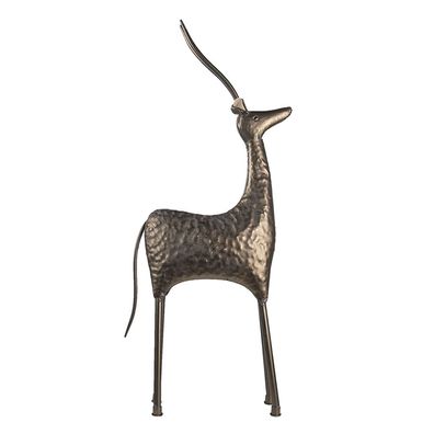 Clayre & Eef Figur Antilope 102 cm Kupferfarbig Metall (Gr. 41x41x102 cm)