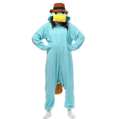 Tier Cartoon Hooded Pyjamas Duckbill Nachtwäsche Duckmole Jumpsuit Cosplay Hauskleid