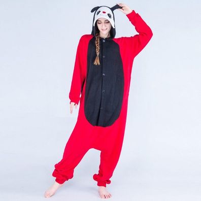 Tier Cartoon Hooded Pyjamas Fleck Marienkäfer Nachtwäsche Ladybug Jumpsuit Hauskleid