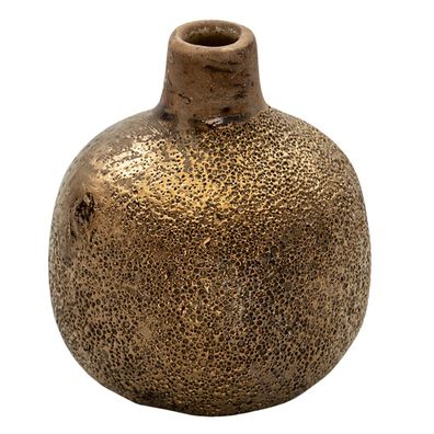 Clayre & Eef Vase 9 cm Braun Keramik Rund (Gr. Ø 9x9 cm)