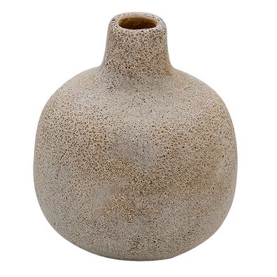 Clayre & Eef Vase 9 cm Beige Keramik Rund (Gr. Ø 9x9 cm)