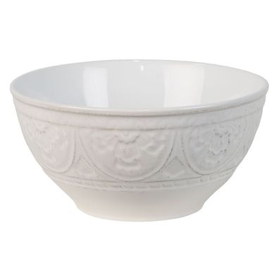 Clayre & Eef Suppenschale 500 ml Weiß Keramik (Gr. Ø 16x7 cm / 500 ml)